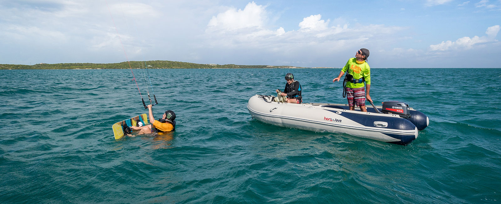 kite lesson with a dinghy