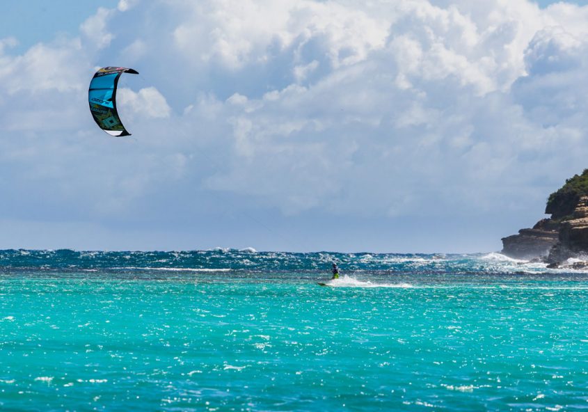kitesurfing at green island